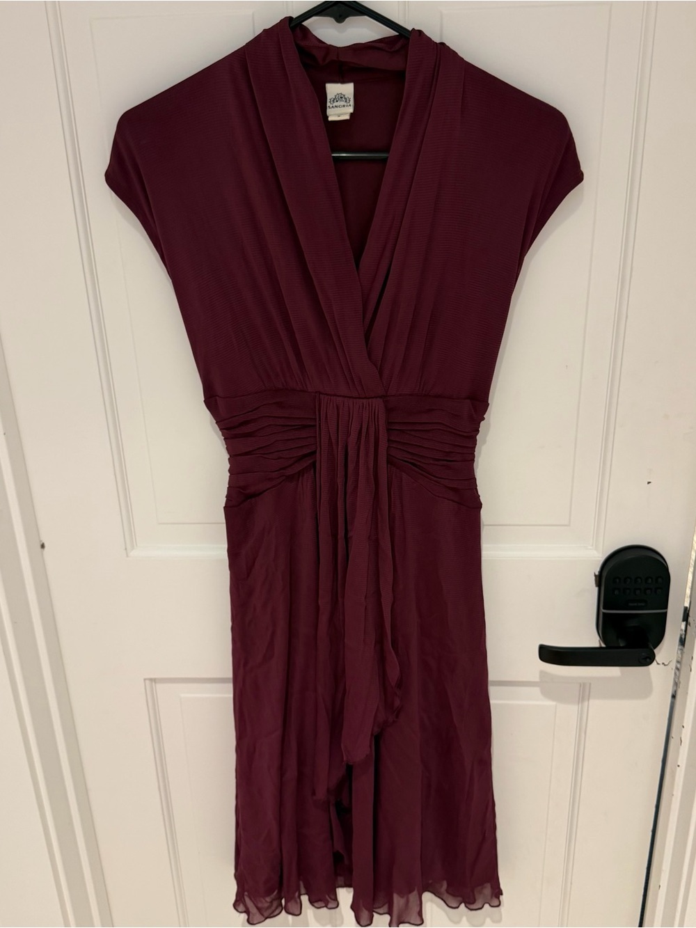 Women's Midi Dress - Wine - Size Large